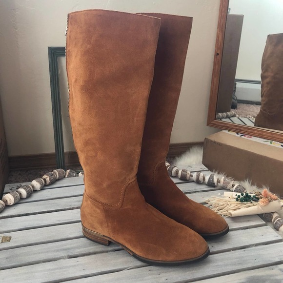 Modern Vice Shoes - Modern Vice Charm Suede Zipper Tall Boots